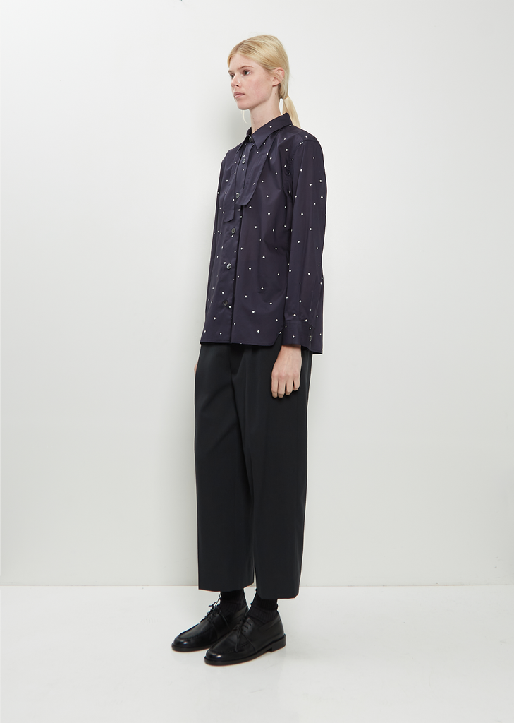 Neck Tie Cotton Shirt