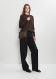 Park Leather Tote, Small — Deep Brown
