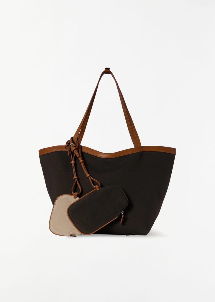 Park Tote Three Canvas — Brown / Ecru / Cuir Ans
