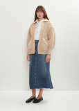 Embellished Sculpted Chunky Knit Cardigan