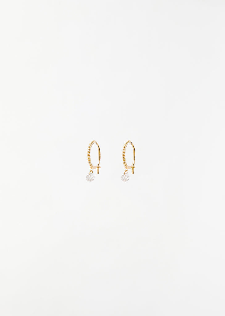 Set Free Diamonds Mini Hoops — Yellow Gold