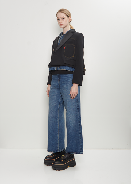sacai LEVI’S Denim Matelasse Twill size4 SACAI | LEVI'S® X SACAI WOMEN'S DENIM X MATELASSE TWILL JACKET