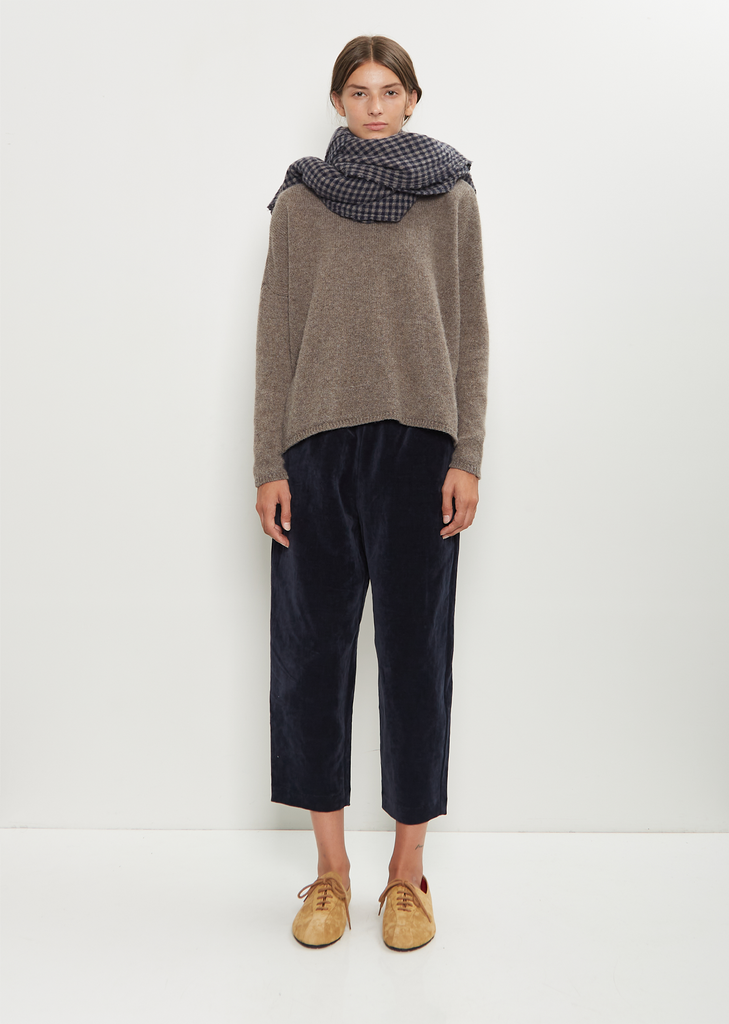 Cashmere Big Square Stole — Blue Rope