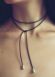 Elegant Shoelace Choker — Black