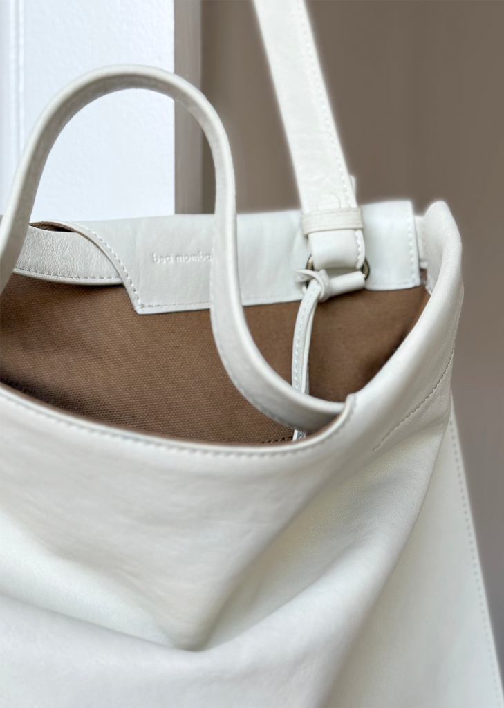 Matte Shopper Bag, Large — Chalk