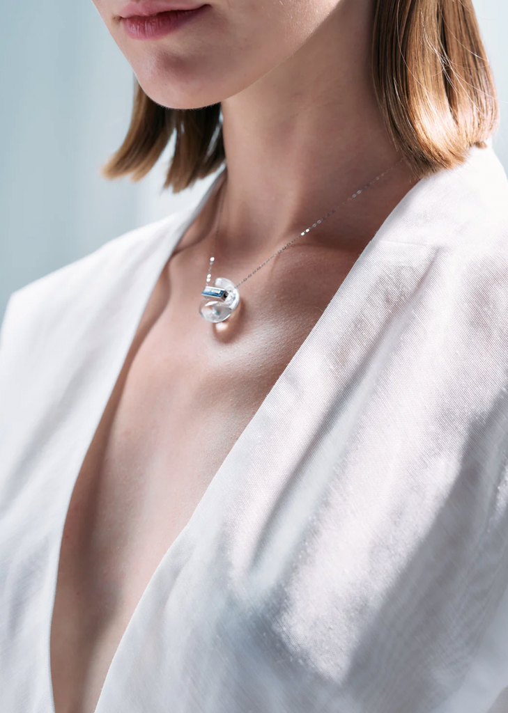 Glass ACC Necklace — Silver