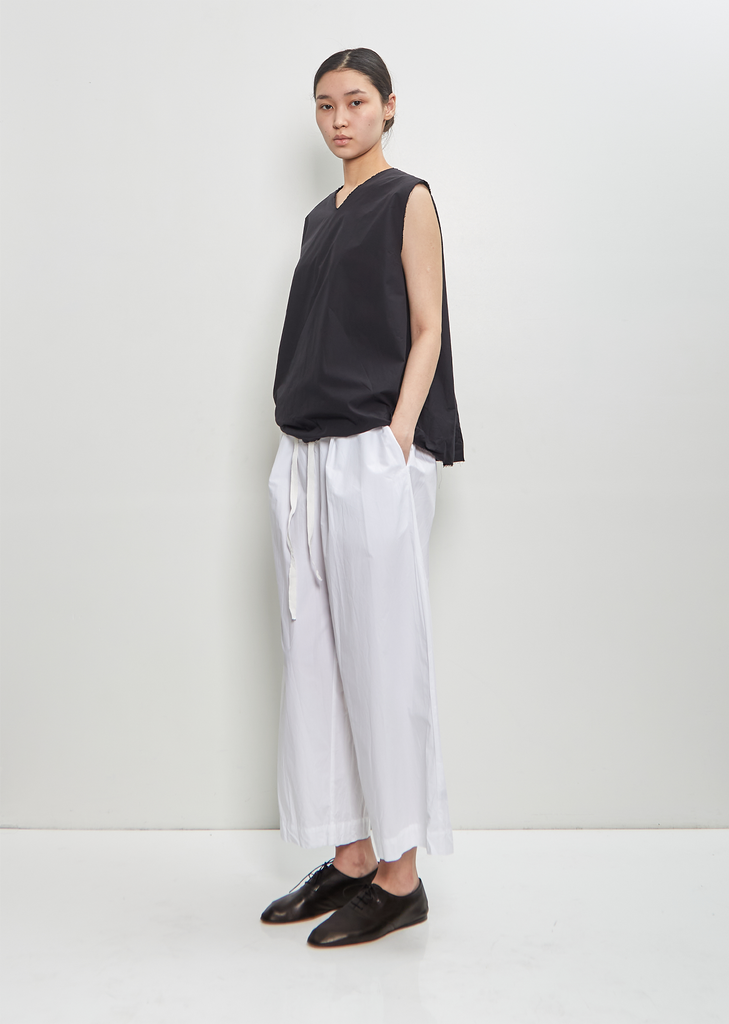 Paper Cotton Sleeveless Top OE  — Black