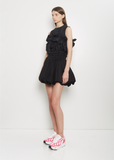 Wool Sleeveless Ruffle Blouse