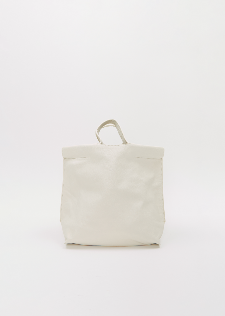 Matte Shopper Bag, Small — Chalk