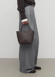 Park Leather Tote, Small — Deep Brown