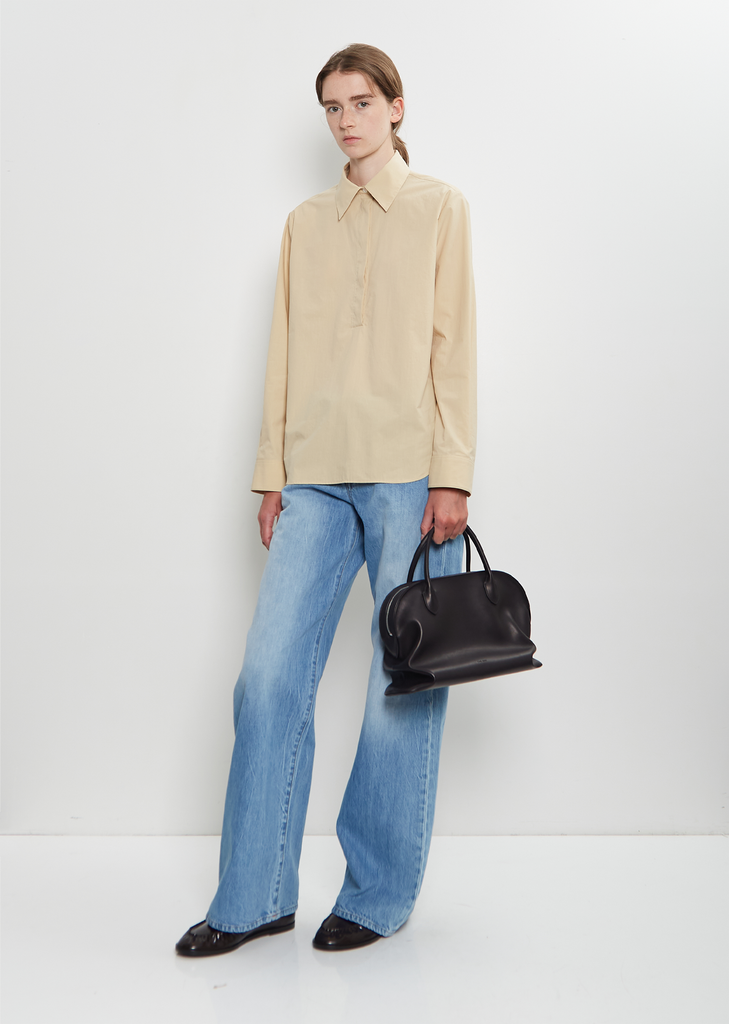 Agnes Saddle Leather Bag — Black Ans