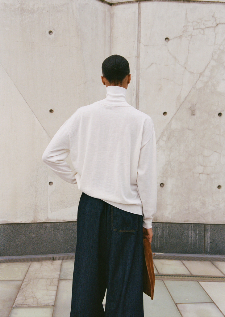 Maffei Wool Turtleneck Pullover — Off White