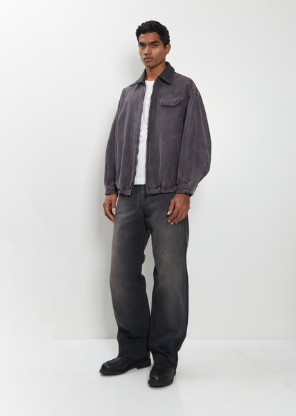 Whip Chord Vintage Zip Jacket — Black – La Garçonne