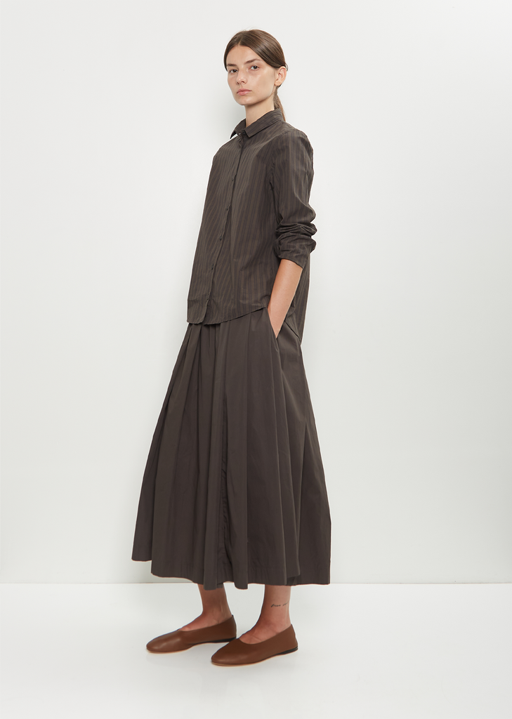 Tyrol Cotton Shirt — Moss Stripe