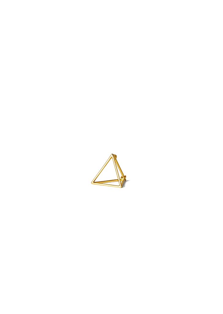3D Triangle Earring 15mm, single