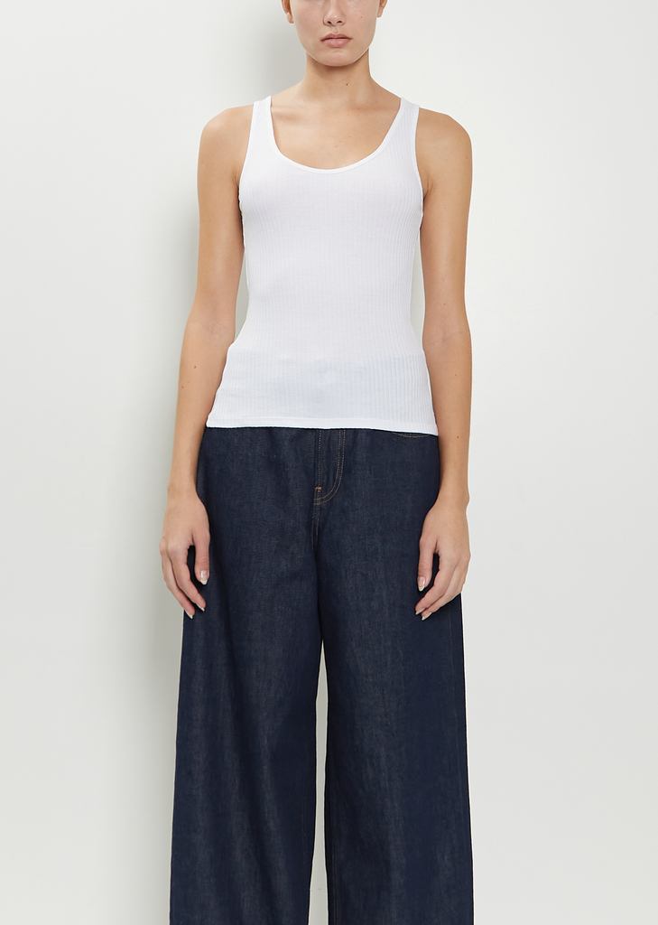 Luiza Organic Cotton Blend Tank — White