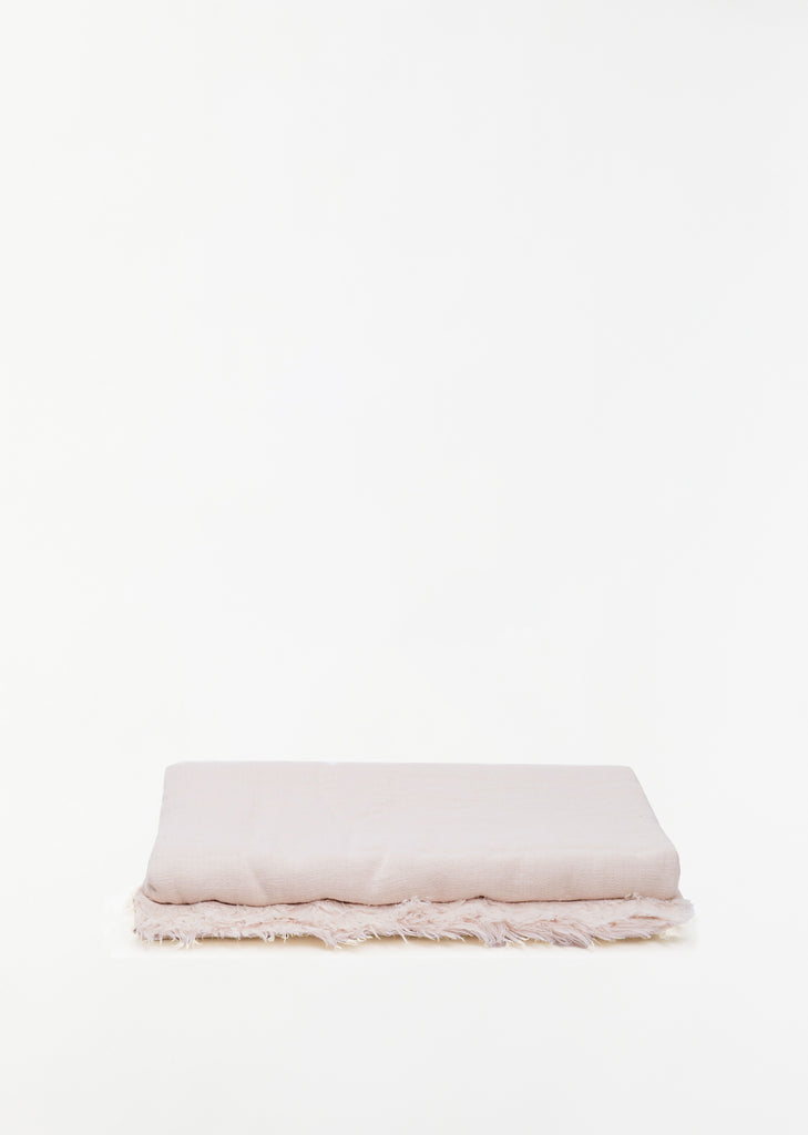 Freya Linen Throw — Blush
