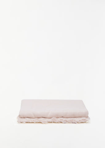 Freya Linen Throw — Blush