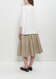 Tissue Cotton Short Tunic Top — Milk