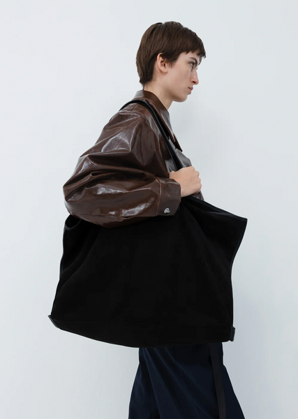 Suede Leather Tote – La Garçonne display picture 1