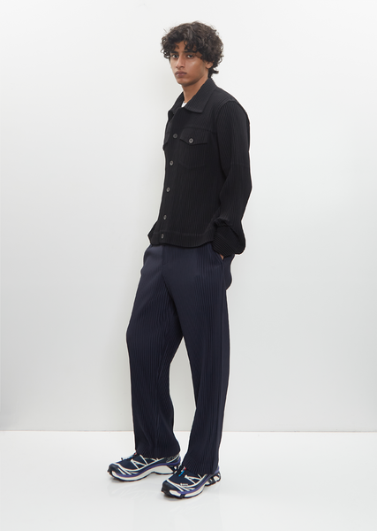 HommePlisse トラッカージャケット HOMME PLISSÉ ISSEY MIYAKE Plissé Trucker Jacket - Black