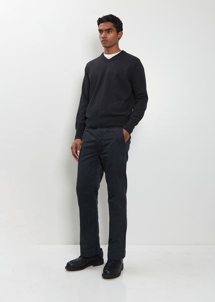 High Twist Wool Knit V-Neck Sweater – La Garçonne