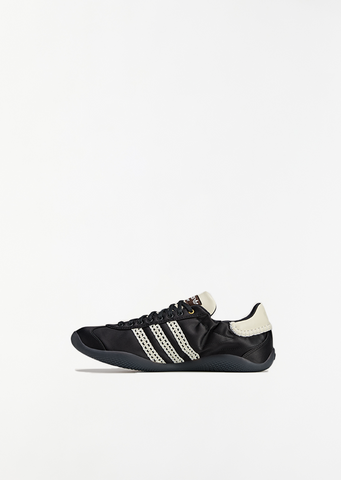 Karintha Lo Satin Sneaker — Core Black / Cream White