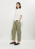 Cotton Drape Detail Shirt — White