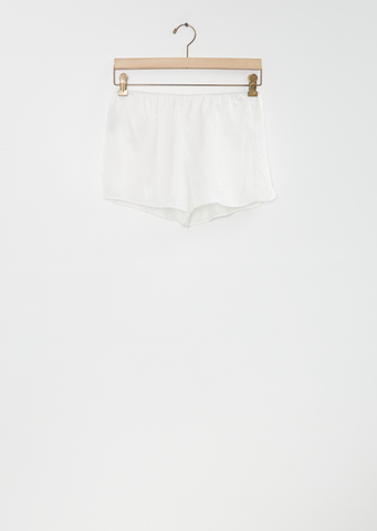 Silk Cotton Culotte Short — Milk