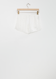Silk Cotton Culotte Short — Milk
