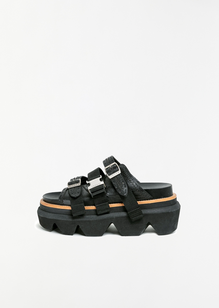 Wingtip Leather Sandals – La Garçonne