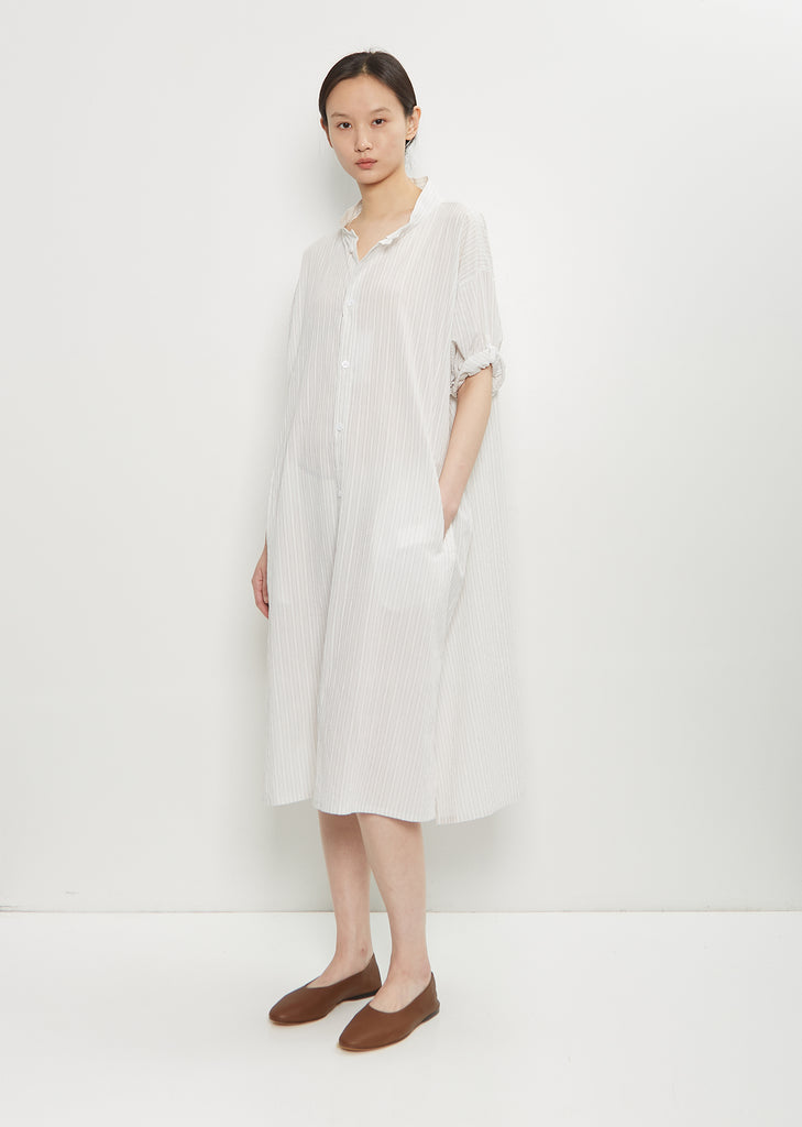 Cotton Rolled-Up Sleeve Dress