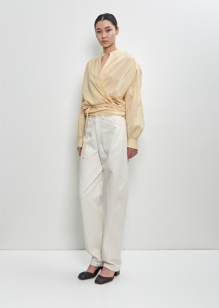 Lemaire - Rib Long Sleeve T-Shirt in Light Cream – Stoy