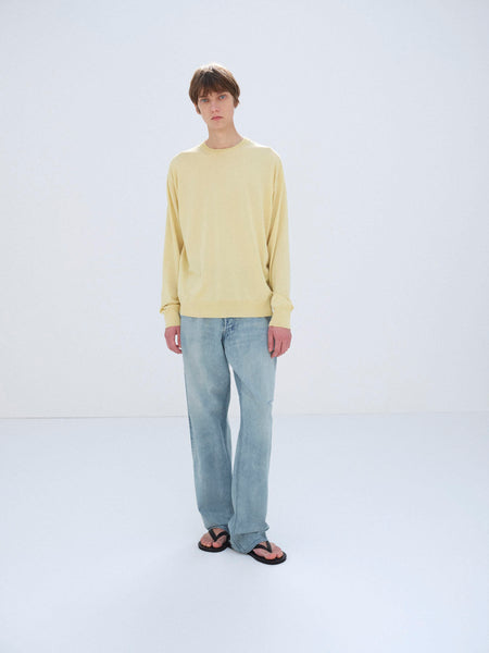 Faded Selvedge Light Denim Wide Pants – La Garçonne