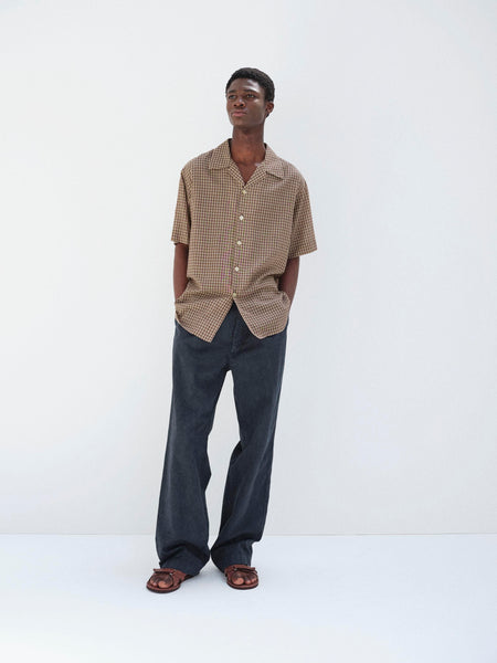 Airy Light Cotton Check Half Sleeved Shirt – La Garçonne