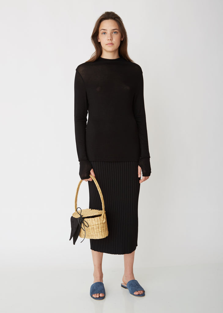 Mini Jeanne Flor Straw Basket Bag