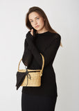 Mini Jeanne Flor Straw Basket Bag