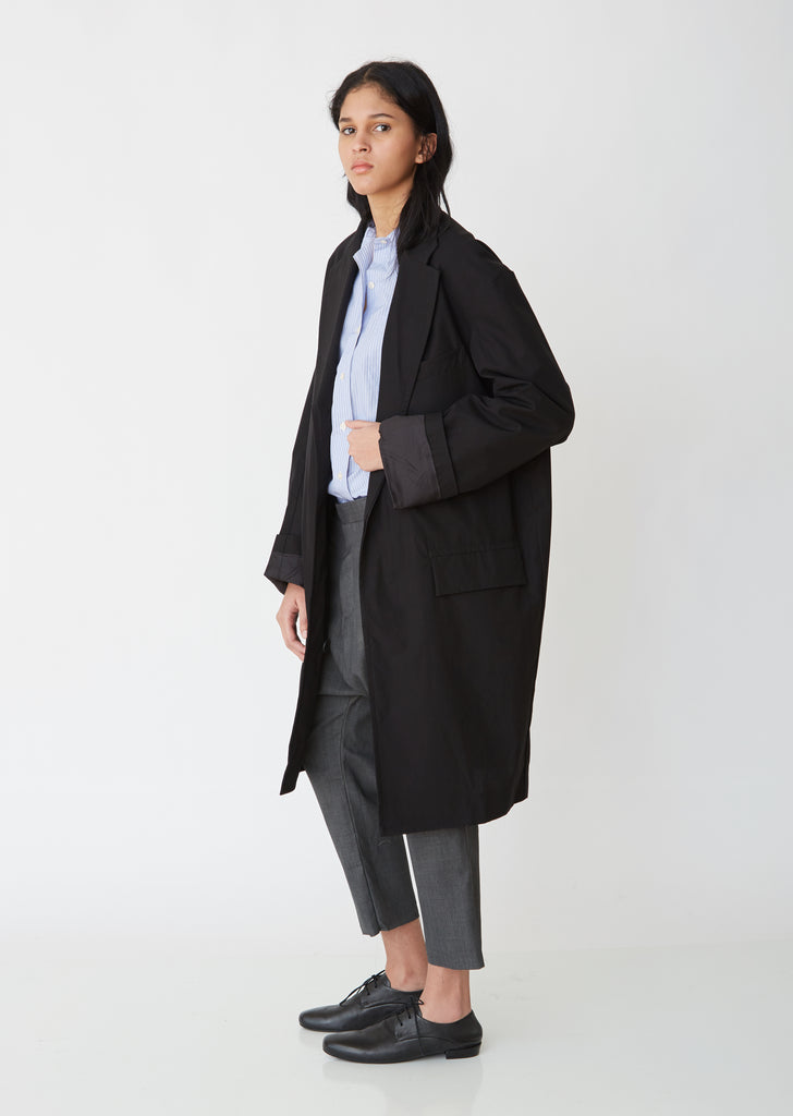 Off-Shoulder Blazer Coat