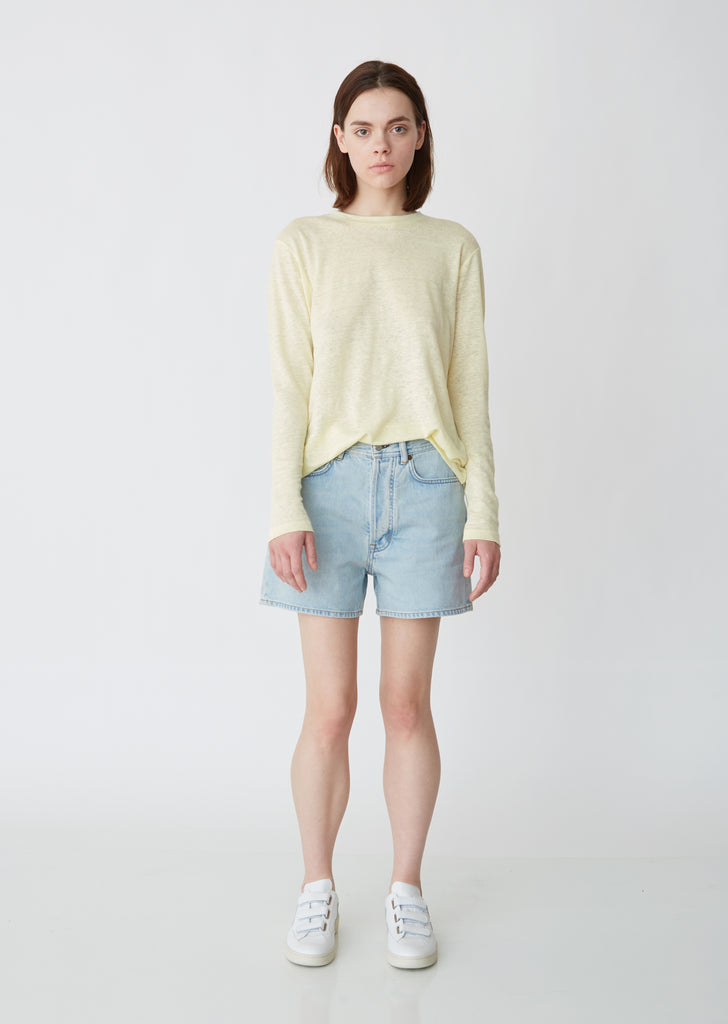 Taline Long Sleeve Linen Tee