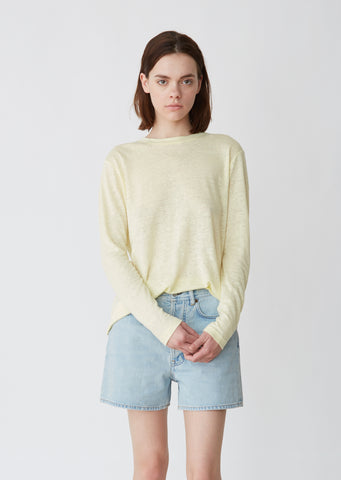 Taline Long Sleeve Linen Tee