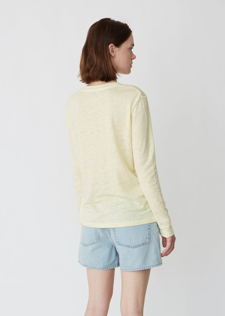 Taline Long Sleeve Linen Tee