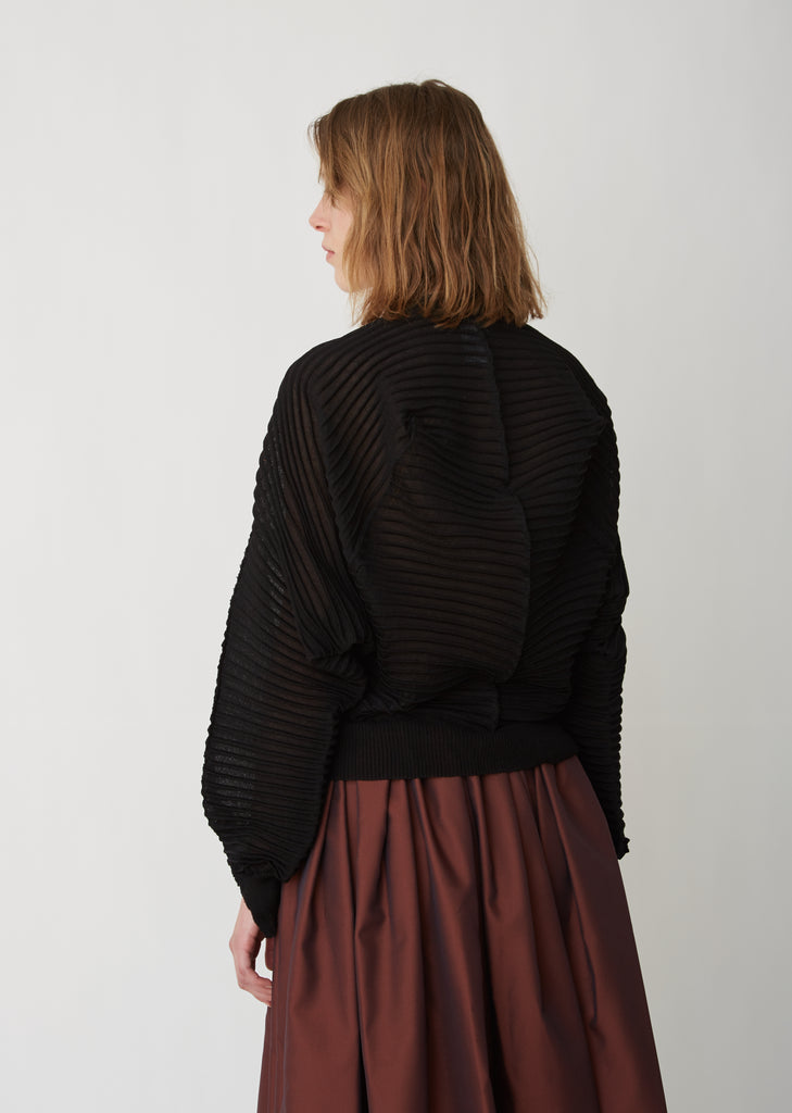 Pin Tuck Pleated Cardigan