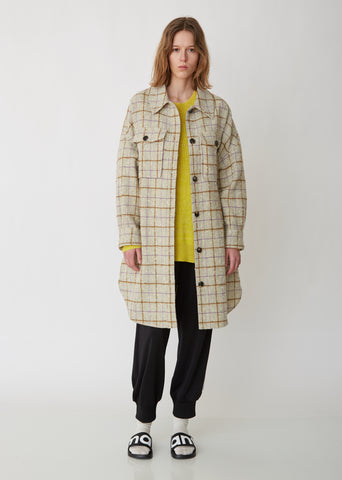 Oario Checked Bouclé Coat