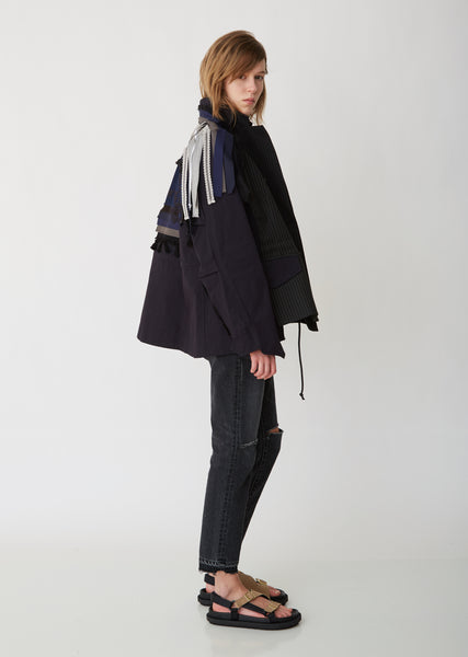 sacai × PENDLETON 21AW pattern L/S T BLK Pendleton Oxford x Embroidered Jacket – La Garçonne