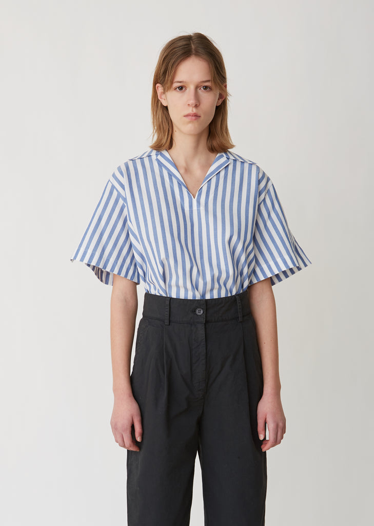 Sasha Striped Waffle Shirt