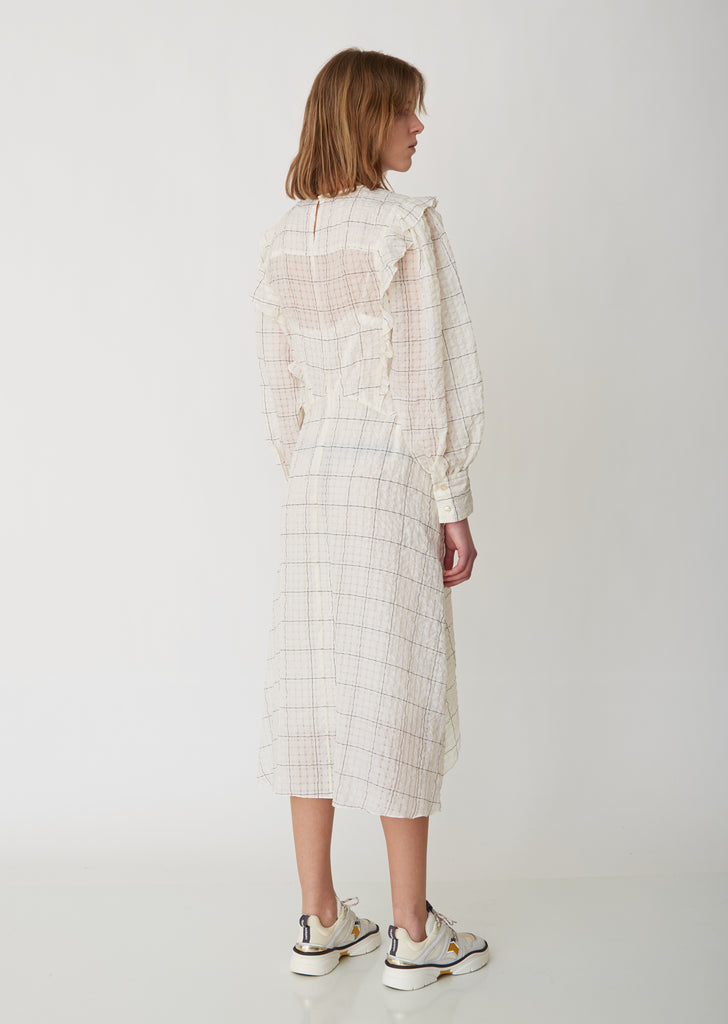 Adonis Checked Organza Dress