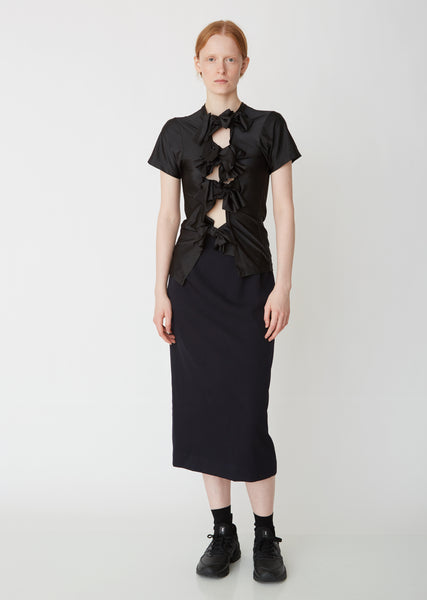 tricot COMME des GARCONS シアー　ドッキング　シャツ 2 Way Tricot Tie Top by Comme Des Garçons- La Garçonne