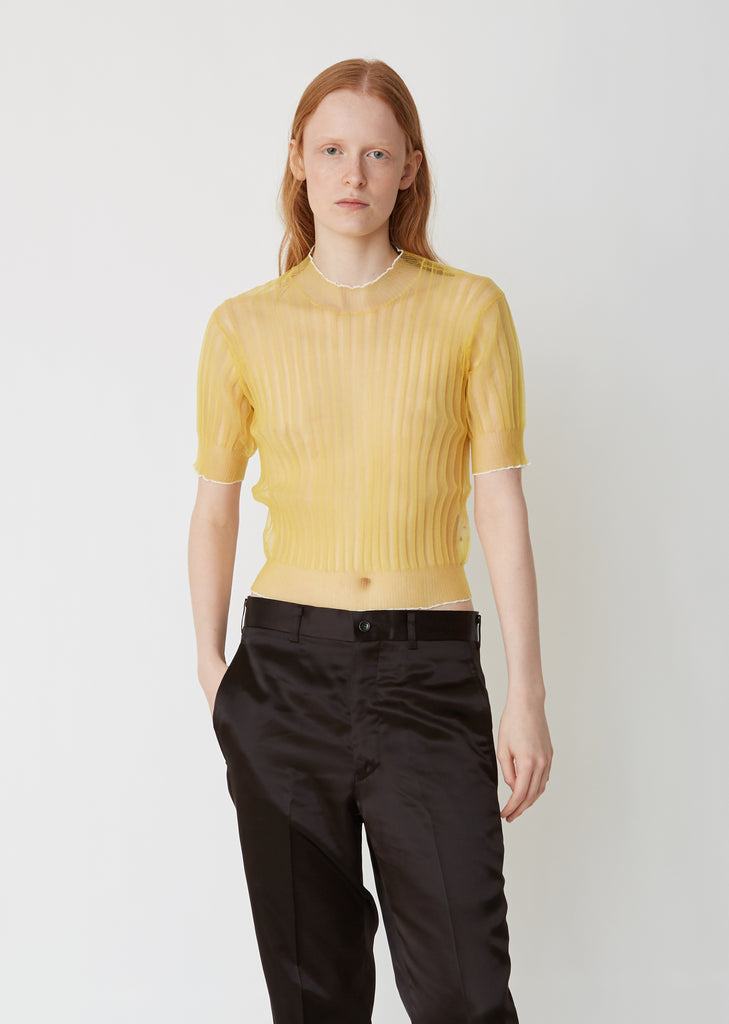 Gauge 18 Tulle Short Sleeve Top