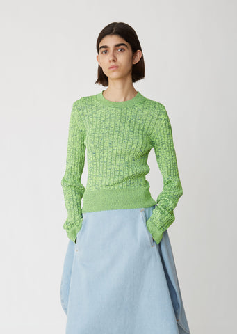 Cropped Long Sleeve Sweater