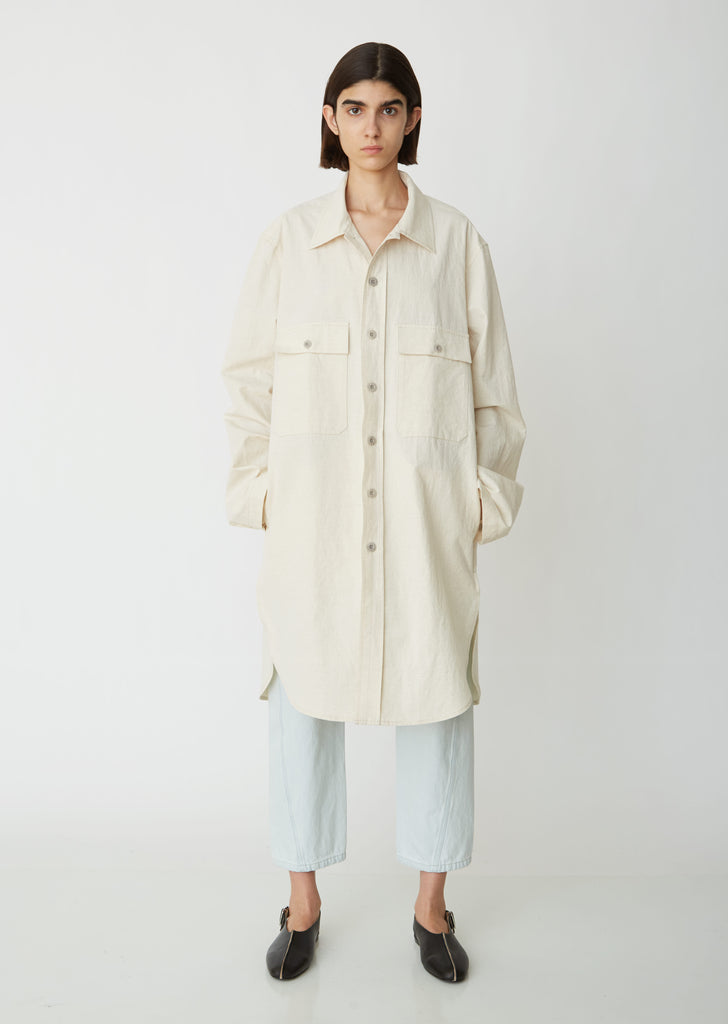 Cotton Linen Overshirt Coat